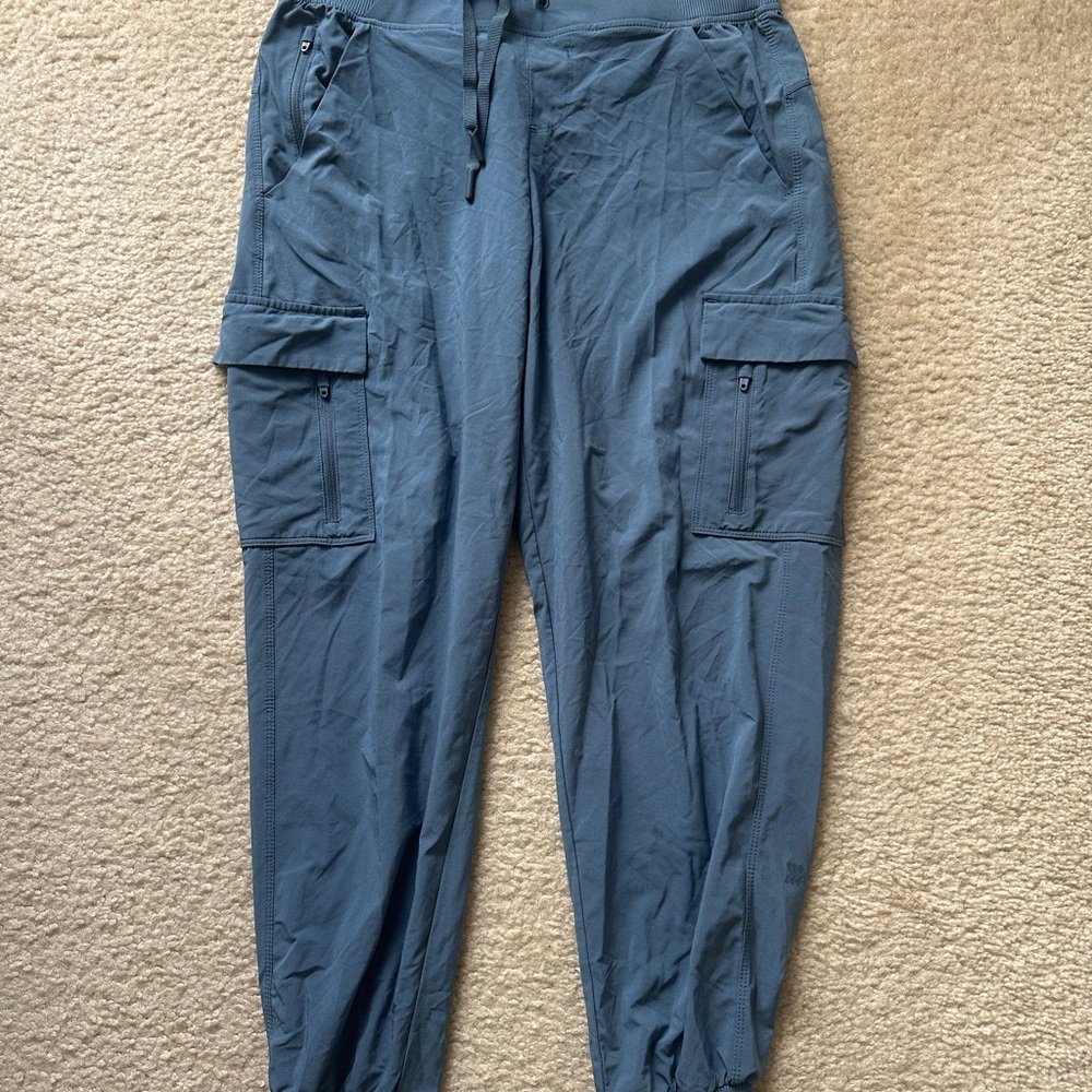 Womens Cargo Jogger Pants - Slate Blue